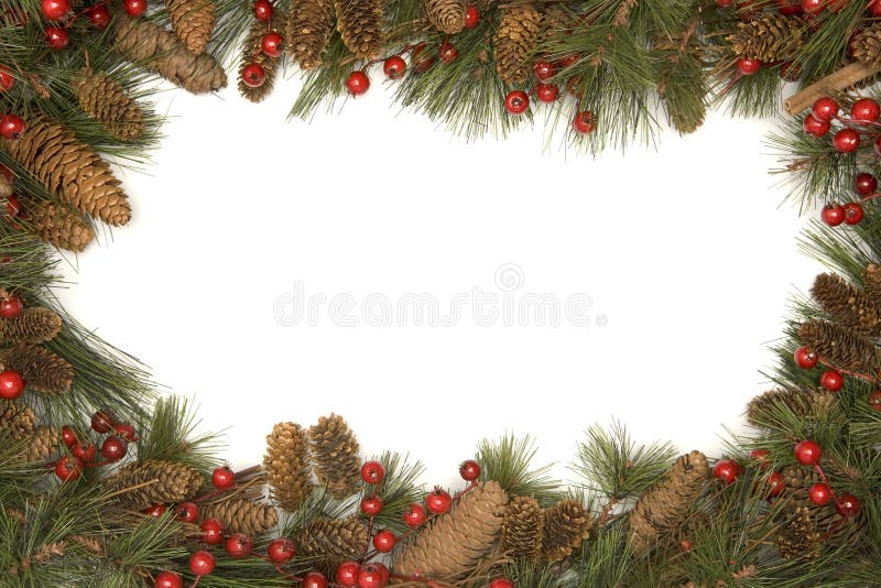 Beira do Natal de filiais do pinho imagem de stock royalty free Beira do Natal de filiais do pinho imagem de stock royalty free