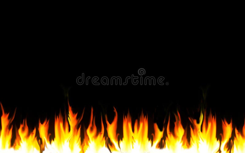 Flames along the lower horizontal border, against a black background. Flames along the lower horizontal border, against a black background.