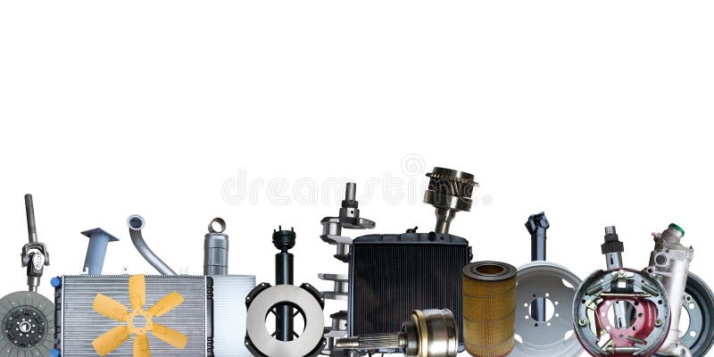 Beiras das peças do carro Isolado foto de stock royalty free Beiras das peças do carro Isolado foto de stock royalty free