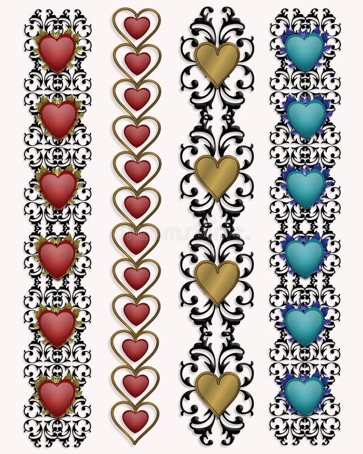 Beiras do coração ilustração royalty free Beiras do coração ilustração royalty free