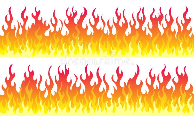 Linha Dois De Fogo Sem Emenda Ilustração do Vetor - Ilustração de incêndio,  morno: 94797592