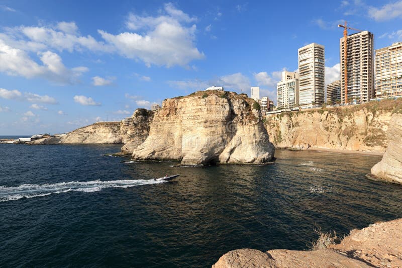 Beirut Coastline (Lebanon) stock photo. Image of coast - 21959988