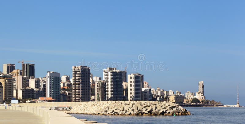 beirut lebanon horisont arkivfoto beirut lebanon horisont arkivfoto
