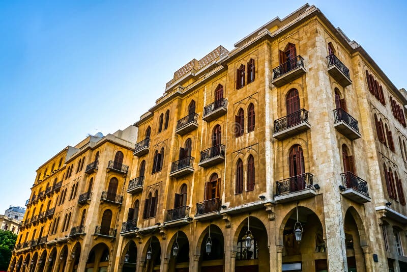 Beirut Yellow Colored Multi Level Buildings 04