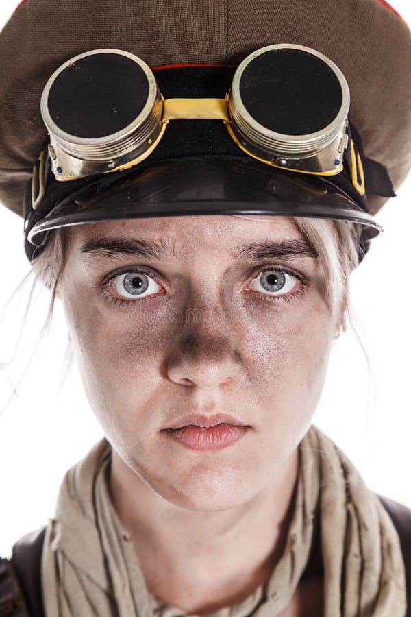 Beitragsapocalypse-Frauüberlebender stockfotografie Beitragsapocalypse-Frauüberlebender stockfotografie