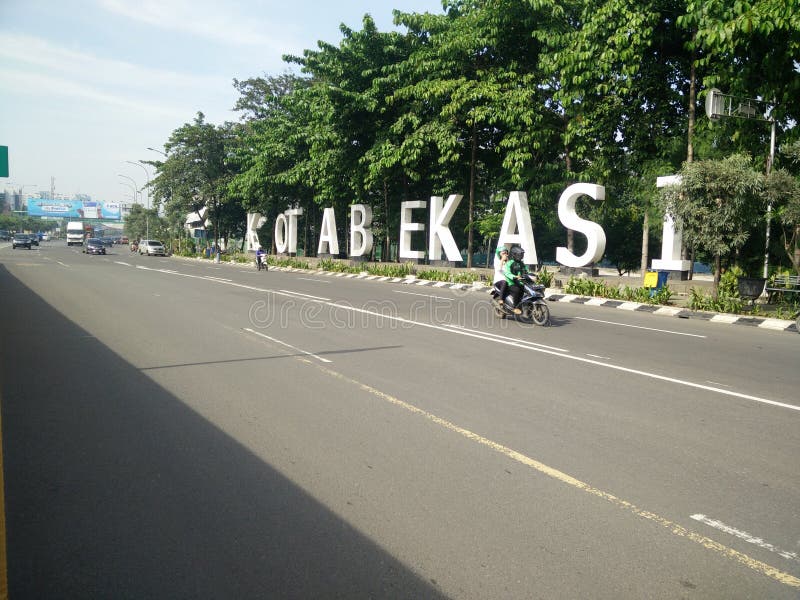 Bekasi java Indon?sia marco ocidental do 9 de abril de 2019 da cidade do bekasi na rua do yani do ahmad imagens de stock royalty free Bekasi java Indon?sia marco ocidental do 9 de abril de 2019 da cidade do bekasi na rua do yani do ahmad imagens de stock royalty free