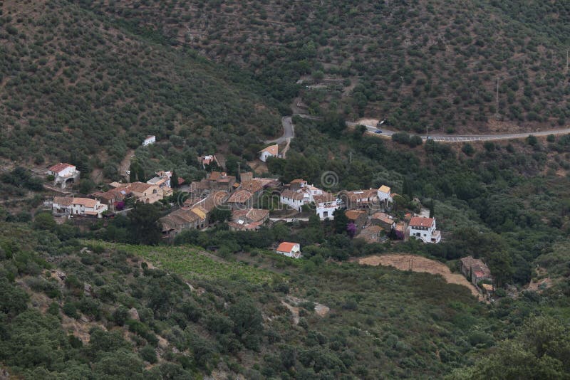 Bekijk het traditionele dorp in Costa Brava stock afbeelding Bekijk het traditionele dorp in Costa Brava stock afbeelding