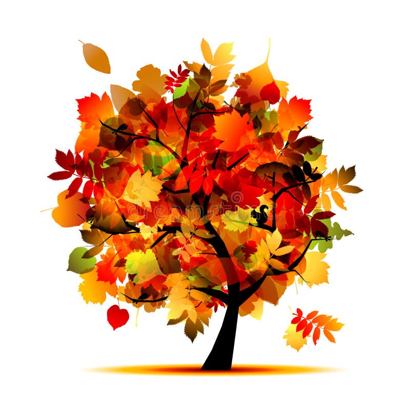 Bel arbre d'automne pour votre conception illustration libre de droits Bel arbre d'automne pour votre conception illustration libre de droits