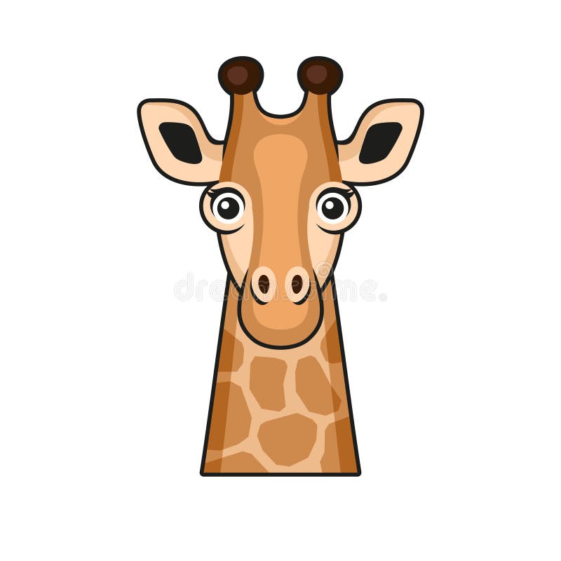 Bel disegno di giraffa su sfondo bianco. vettore illustrazione vettoriale