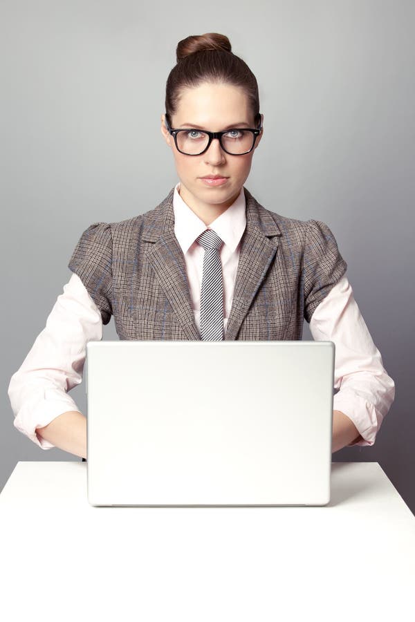 Employée de bureau charmante images libres de droits