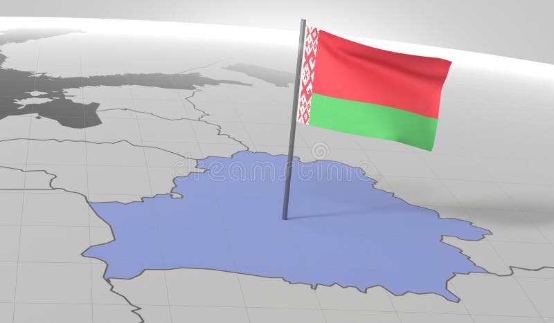 Belarus - country border and flag royalty free illustration