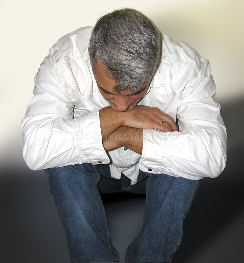 Download Belastad man arkivfoto. Bild av begrepp, aning, problem - 32310