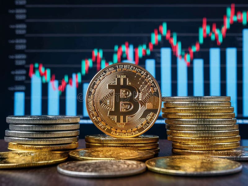 Beleggingsgids voor bitmunt stock illustratie