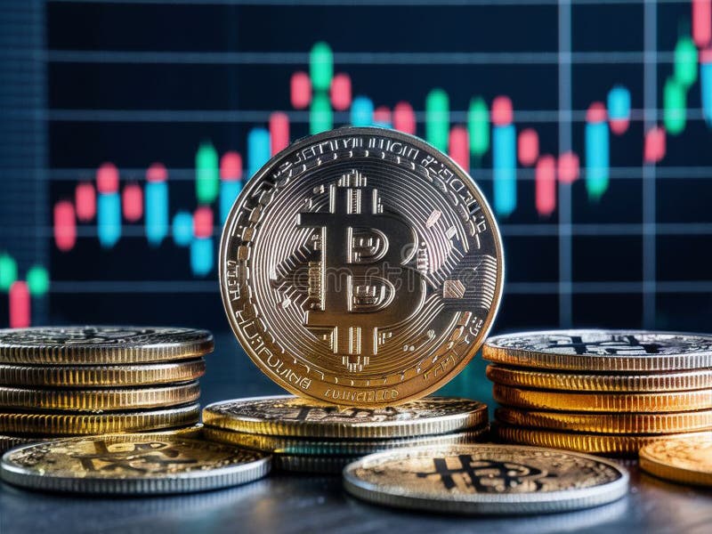 Beleggingsgids voor bitmunt stock illustratie