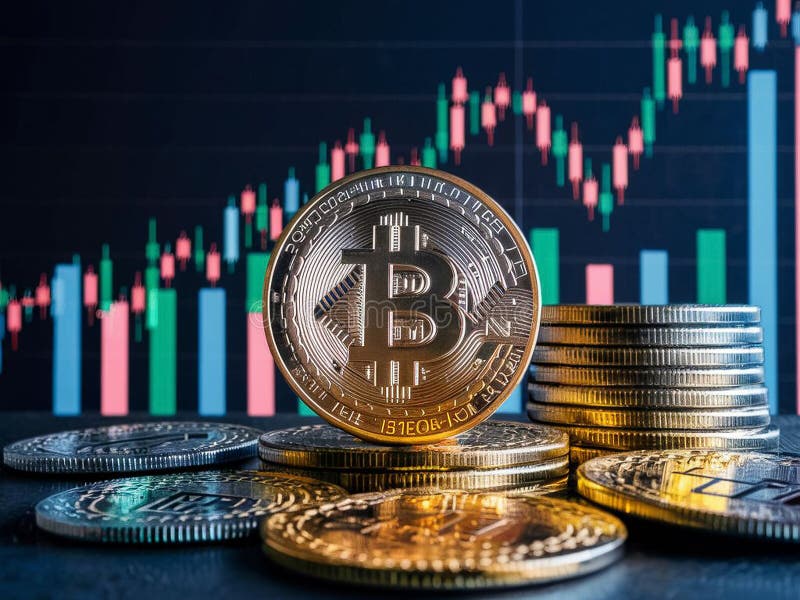 Beleggingsgids voor bitmunt stock illustratie