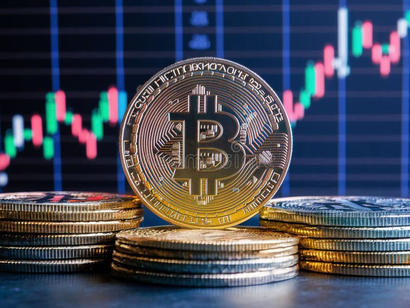 Beleggingsgids voor bitmunt vector illustratie