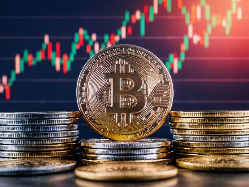 Beleggingsgids voor bitmunt stock illustratie