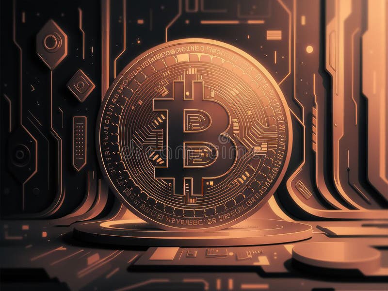 Beleggingsgids voor bitmunt stock illustratie