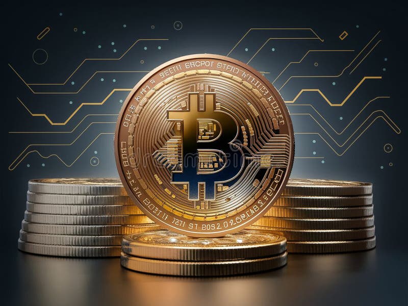 Beleggingsgids voor bitmunt royalty-vrije illustratie