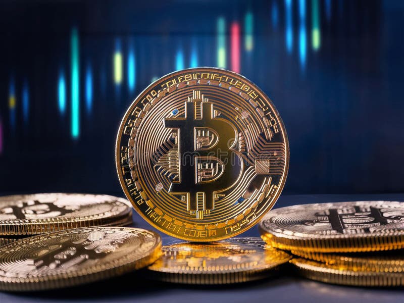 Beleggingsgids voor bitmunt stock illustratie
