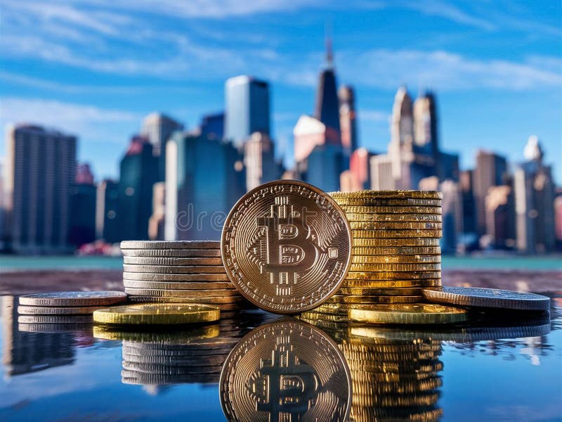 Beleggingsgids voor bitmunt vector illustratie