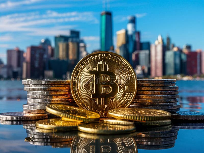 Beleggingsgids voor bitmunt royalty-vrije illustratie