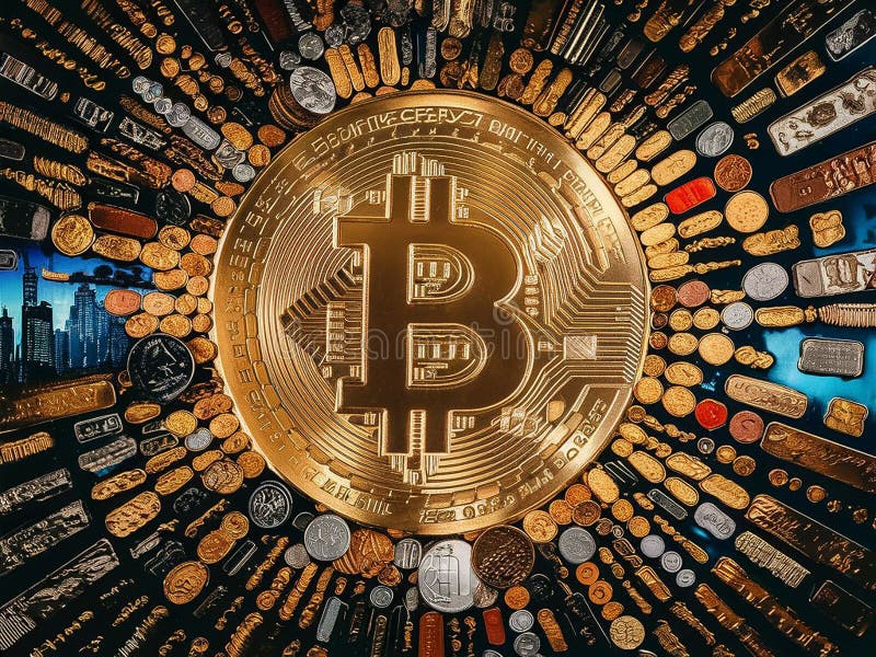 Beleggingsgids voor bitmunt stock illustratie