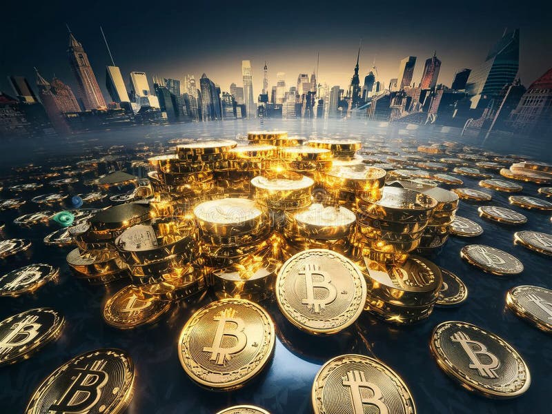 Beleggingsgids voor bitmunt vector illustratie