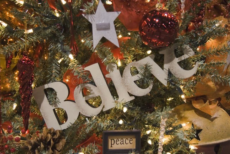 Beleive and Peace Ornament royalty free stock images