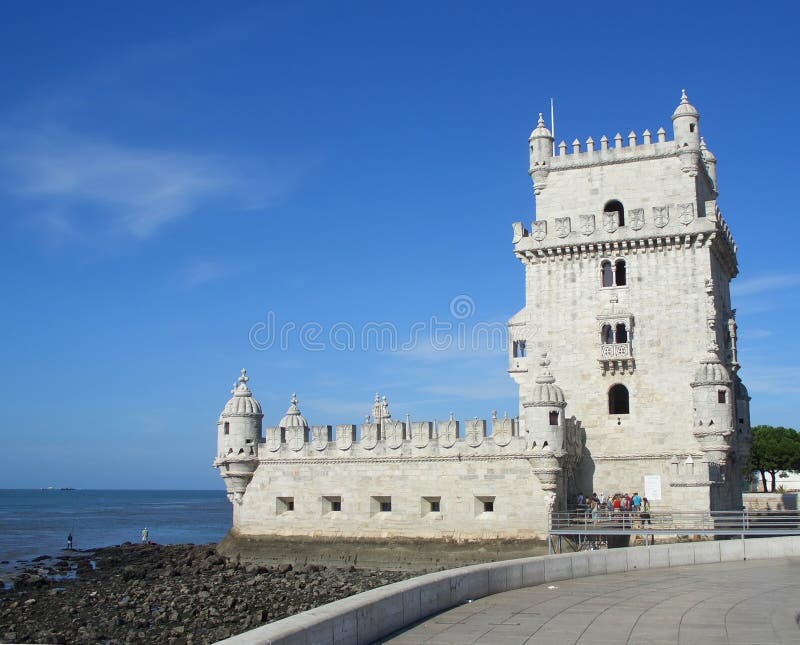 Belem tower on Tagus river, Lisbon, Portugal