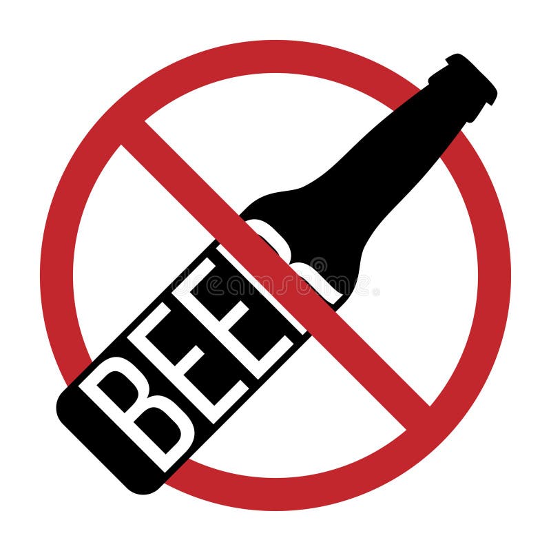 Belemmerde Geen Teken van het Einde Geen alcohol royalty-vrije illustratie Belemmerde Geen Teken van het Einde Geen alcohol royalty-vrije illustratie