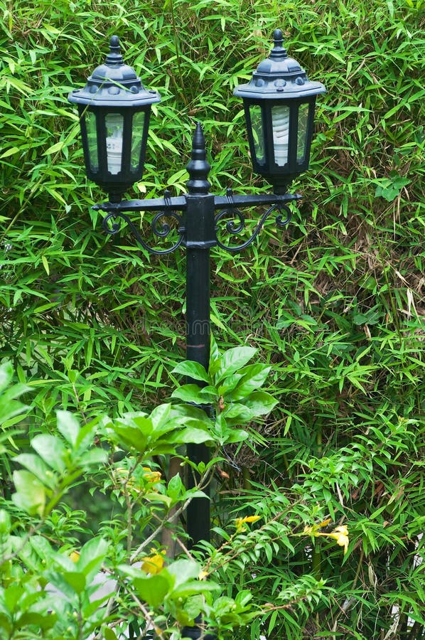 Beleuchten im Garten stockbild. Bild von tageslicht, kunst
