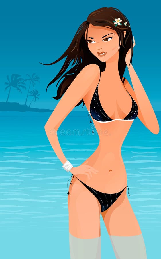 Vetor de beleza de verão ilustração do vetor