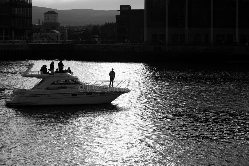 Belfast docks black and white stock photo Belfast docks black and white stock photo