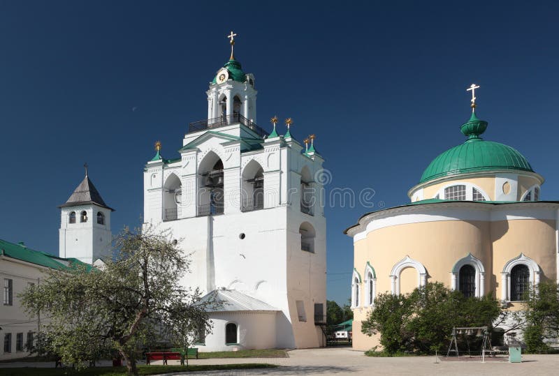 Belfry of the Spaso-Preobrazhensky monastery in Yaroslavl, Russia