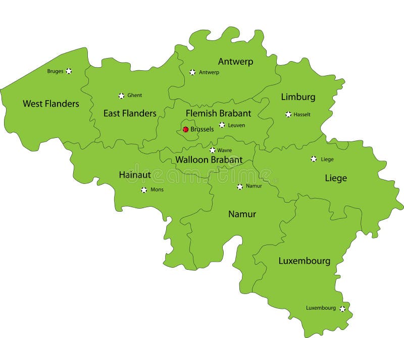 Belgia mapa ilustracji Belgia mapa ilustracji