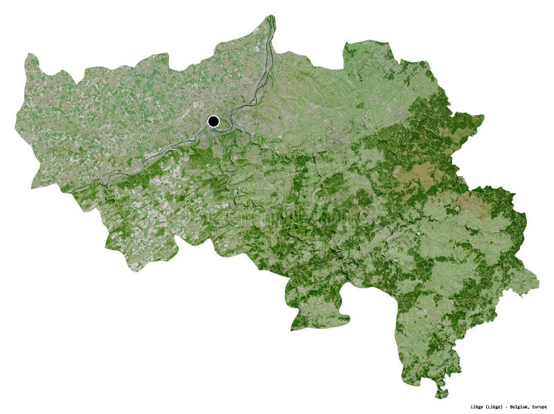 Belgische liegende provincie op wit. satelliet