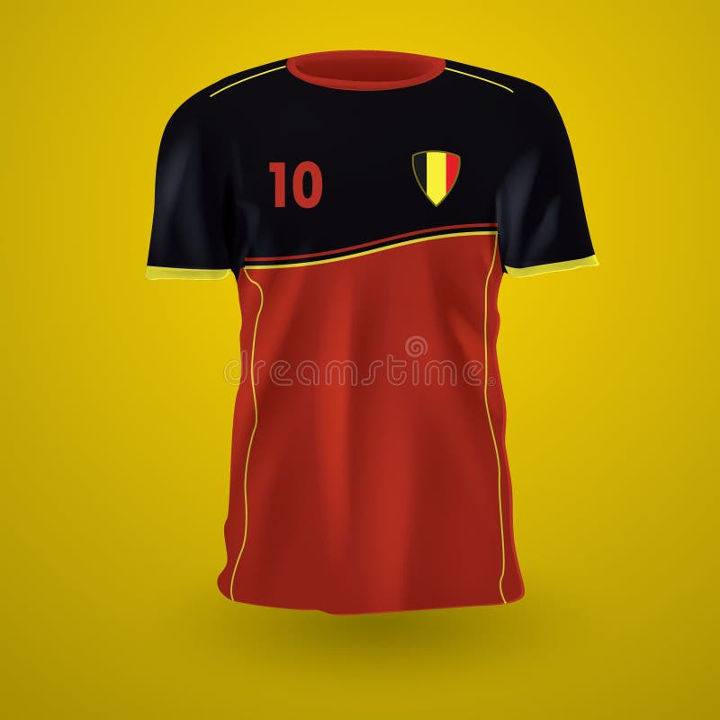 Realistic soccer shirt , Belgium away jersey template for football kit.  21832607 Vector Art at Vecteezy