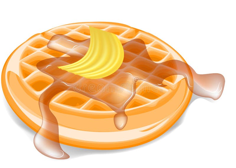 Belgium waffles isolated on a white background