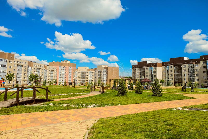 Belgorod, Russland Neues Wohnnachbarschaft ` Ulitka/Schnecke ` stockfoto Belgorod, Russland Neues Wohnnachbarschaft ` Ulitka/Schnecke ` stockfoto