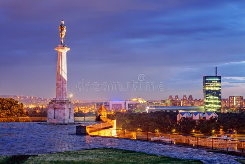 Belgrade fortress at night, Belgrade Serbia. Belgrade fortress at night, Belgrade Serbia