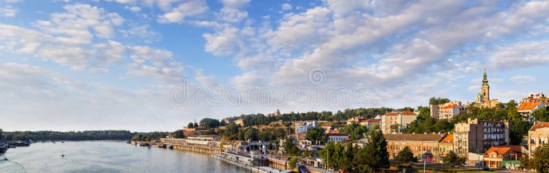 Belgrade Kalemegdan Fortress And Tourist Nautical Port On Sava River