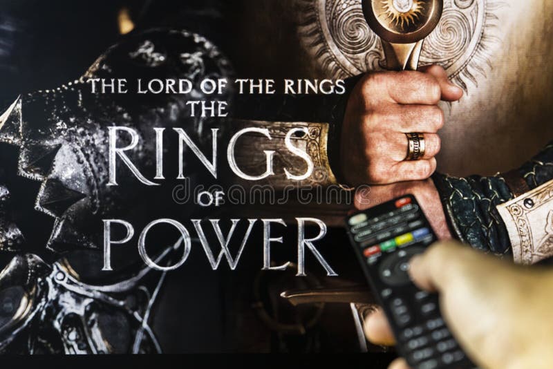 Belgrade, Serbia - September 12, 2022: the Lord of the Rings: the Rings of  Power TV Series on TV with Remote Control in Hand. Editorial Photo - Image  of display, control: 256075386