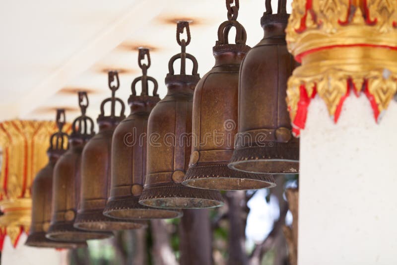 Bells in an ancient Buddhist temple. Pattaya, Thailand. Bells in an ancient Buddhist temple. Pattaya, Thailand