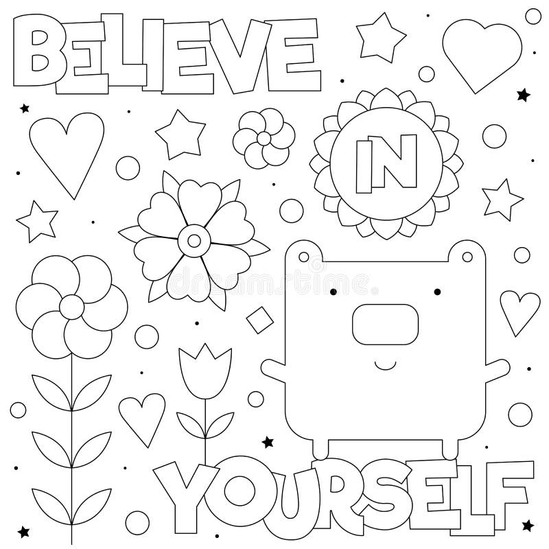 Believe In Yourself Coloring Page