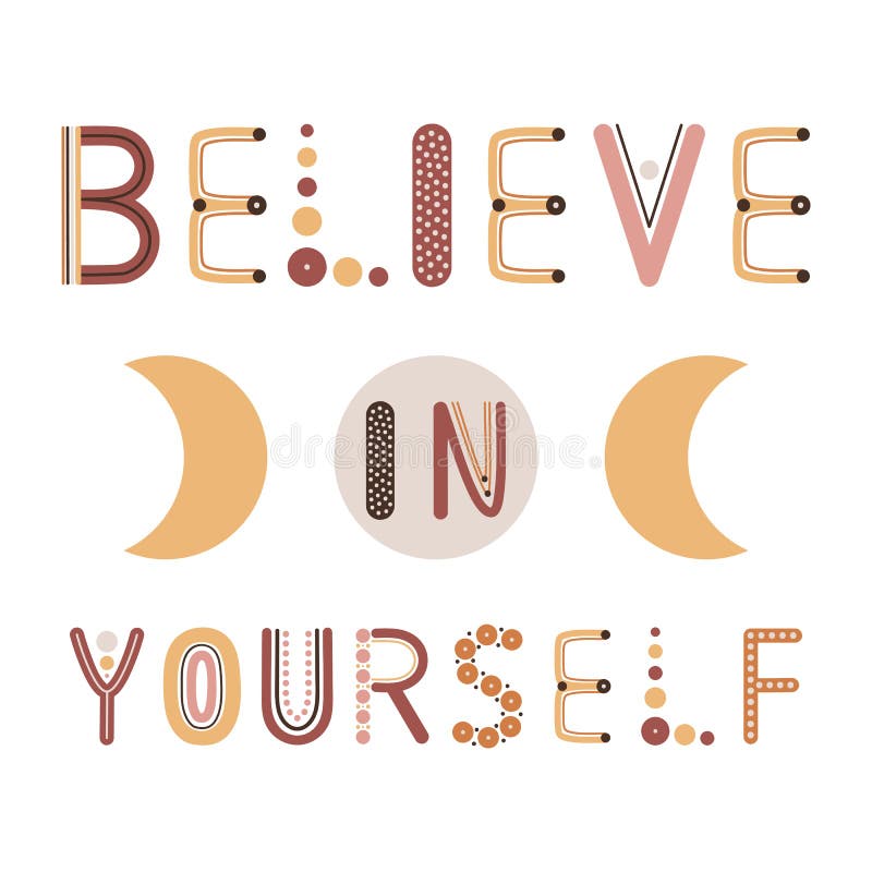 believe-in-yourself-quote-boho-wall-decor-prints-with-rainbow-letters