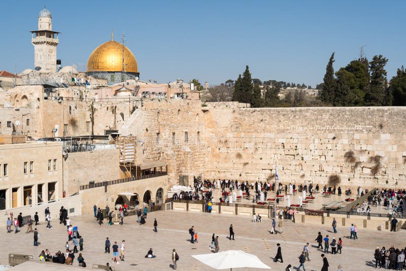 Believers By The Western Wall Wailing Wall Or Kotel Editorial Photo