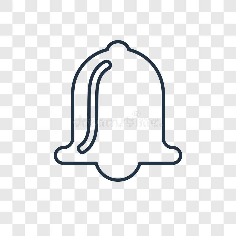 Bell Concept Vector Linear Icon Isolated On Transparent Background Bell Concept Transparency Logo In Outline Style Stock Vector Illustration Of Vector Push