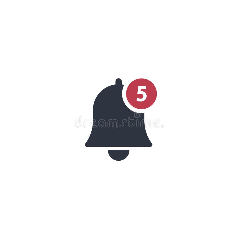 Bell Icon in Trendy Flat Style Isolated on White Background ...