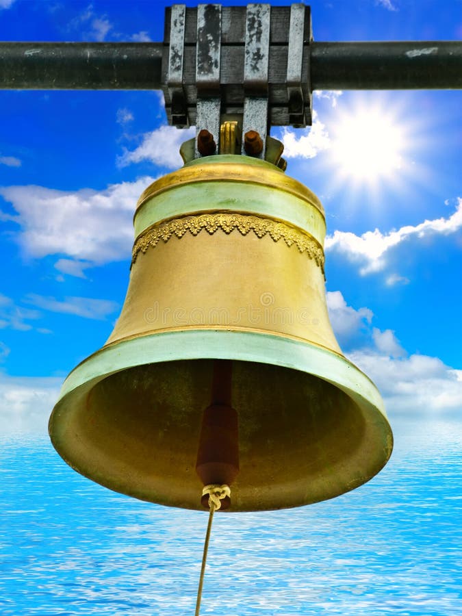 Bell in nature stock image. Image of peal, clouds, steel 11086127